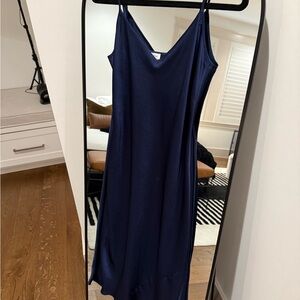 Wilfred Navy Midi Dress